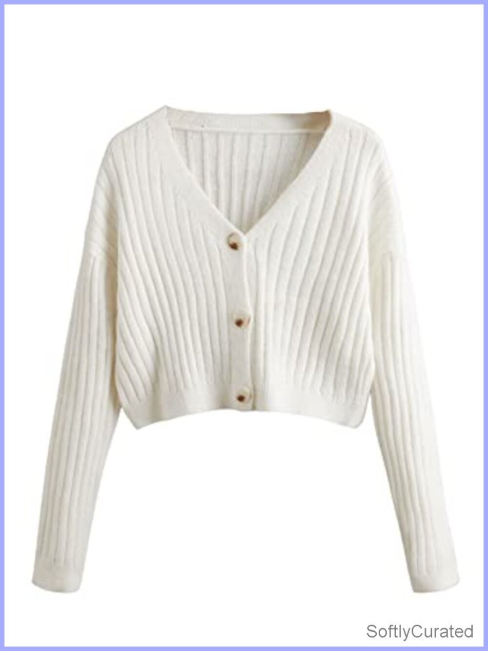 SweatyRocks Women's Long Sleeve Button Front V Neck Soft Cardigan Sweater